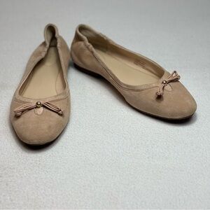Cole Haan Kelra Blush Pink Suede Ballet Flats Women’s 10B Balletcore
 Coquette